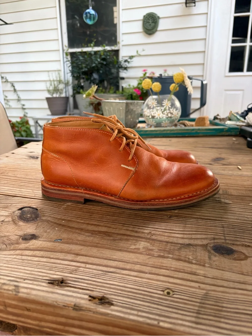 Cole Haan Men’s 8M Brown Leather Chukka Boots Lace Up Ankle Dress Casual